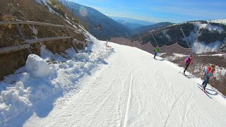 Jasna Chopok Ski 34abc 31a The long run on the south side 53km 920m descent Gimbal 4K sunshine [upl. by Aerol]