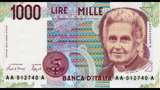 Collezione delle Banconote in Lire della Banca dItalia  Italian Bank of Italy Lire Collection [upl. by Ecirpak185]