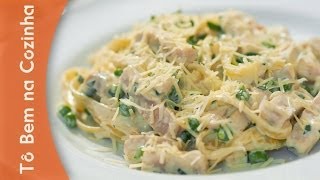 MACARRÃO PARISIENSE  Receita de Fettuccine Parisiense com peito de peru e estragão Episódio 1 [upl. by Olive251]