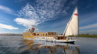 Aton Sun Luxury Nile Dahabeya Cruise  4k [upl. by Annahpos]