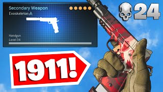 the quot1911quot PISTOL in WARZONE BEST 1911 CLASS SETUP 24 KILL GAMEPLAY MODERN WARFARE WARZONE [upl. by Anitsahs]