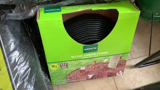 ALDI Gardenline nodig edger and landscape fabric [upl. by Ytteb756]