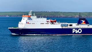 MV Norbay Westbound in the Milford Haven Waterway 2624 [upl. by Ashby]