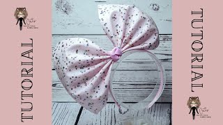 Big Over the top Headband Bow Big Headband Bow Tutorial Cats Hair Bow Tutorials Big DIY Headband [upl. by Vinson]