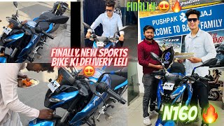 Finally new Sportsbike N160 🔥 ki delivery leli 😍 Pulsar N160 ❤️  The viral vloggers [upl. by Eilegna]