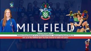 Millfield School Netball 1st vs Berkhamsted School  National Cup Round 090119 [upl. by Soma]