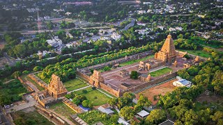 Exclusive drone shots of Brihadeeswara Temple 4K  Tamilnadu Tourism [upl. by Ajroj]