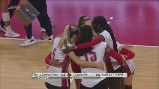 Highlights No 7 Louisville Volleyball vs No 12 Georgia Tech [upl. by Laius]