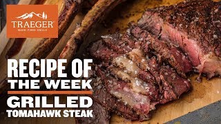 Grilled Tomahawk Steaks Recipe  Traeger Grills [upl. by Heida]