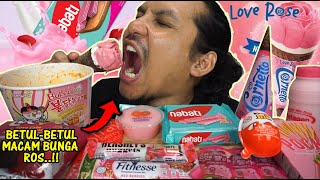 24JAM borong makanan berwarna PINK mukbang malaysia [upl. by Melvin972]