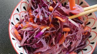 Salade asiatique 🥗 chou rouge carottes vermicelles [upl. by Akiras]