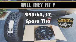 Will 245s fit in Subaru Outback Wilderness Spare Tire Area [upl. by Sinned]