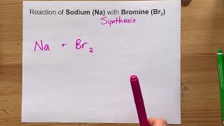 Reaction of Sodium Na with Bromine Br2 [upl. by Aerdnaeel]