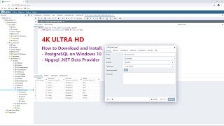 4K  How to Download and Install PostgreSQL and NpgSQL NET Data Provider [upl. by Charlena]