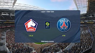 Lille vs PSG 01092024 Ligue 1 PES 2021 [upl. by Richter]