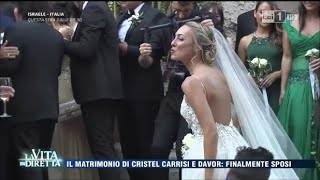 Il matrimonio di Cristel Carrisi e Davor Luksic  La Vita in Diretta 07092016 [upl. by Chadabe292]