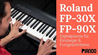 Roland FP30X vs FP90X  Portable Pianos im Test [upl. by Lefty]