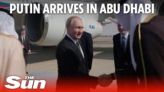 Russian Su35S fighter jets provide escort as Putin arrives in Abu Dhabi [upl. by Aicssej]