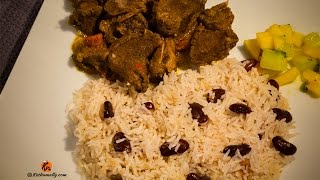 Caribbean Coconut Rice with Red Kidney Beans  Kothamally [upl. by Anelys]