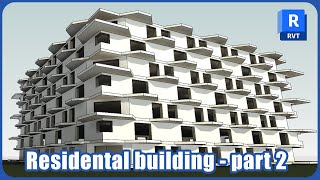 Residental building in Revit  part 2 [upl. by Ellehcyar]