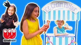 PRINCESS ICE CREAM PARLOUR  Food Pranks  Princesses In Real Life  Kiddyzuzaa Jr  WildBrain [upl. by Tenrag]