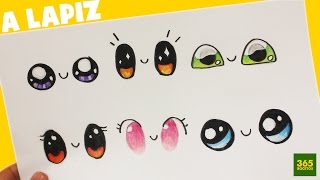 COMO DIBUJAR OJOS KAWAII PASO A PASO  dibujos kawaii faciles  How to draw eye [upl. by Puttergill]