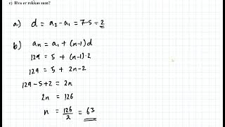 Eksempel – Aritmetisk rekke [upl. by Amalbena]