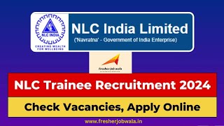 NLC India Limited Recruitment 2024 EXPERT Guide to Online Form Fill Up [upl. by Ewolram191]