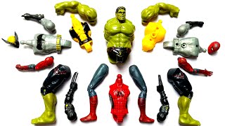 AVENGERS TOYS ASSEMBLE WOLVERINE SPIDERMAN BATMAN HULK SMASH  MARVEL SUPERHERO ACTION FIGURE [upl. by Aicilaanna]