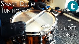 Snare Drum Tuning Tips  In 30 Seconds Or Less  Thomann [upl. by Nakada]