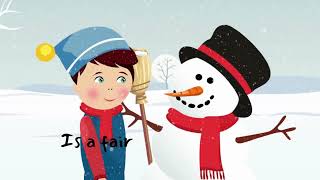 Frosty the Snowman Learning Rhyme with Lyrics  Fun Christmas Song for Kids  Educational SingAlong [upl. by Cordova]