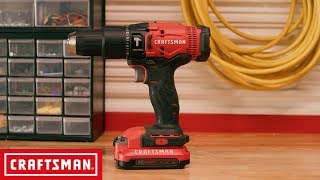 CRAFTSMAN V20 12in Cordless Hammer Drill  Tool Overview [upl. by Akined]