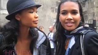 Sessilee Lopez Chanel Iman amp Arlenis Sosa after Hussein Chalayan PFW SS 10 [upl. by Ilario672]