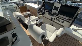 PRESTIGE M8 POWER CATAMARAN New Model 2024 Miami International Boat Show [upl. by Analaj]