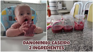 Danone caseiro para bebê  beterraba com banana [upl. by Leduar775]