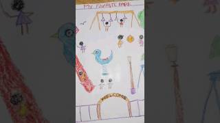 My favourite park  Park drawing for kids muthamilcreativecorner short trending [upl. by Carrissa]