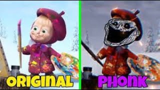 Masha and The Bear  Original Song VS Masha Phonk Brazilian Phonk Tiktok Viral Remix 2024 [upl. by Arak931]