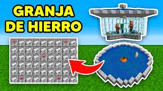 GRANJA de HIERRO con PISOS Fácil y Eficiente  Minecraft Java Tutorial 120 [upl. by Tiffy]