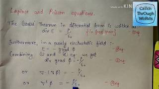 Laplaces and Poissons Equation  Explained  MSC PHYSICS  Catch through words [upl. by Shippee606]