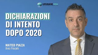 Dichiarazioni di intento obblighi e necessità dopo il 2020 [upl. by Vine]