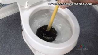 How to Fix a Toilet  Unclogging a Toilet  Plunger [upl. by Morette]