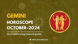 Gemini October 2024 Monthly Horoscope Predictions  October 2024 Horoscope  Astrology October 2024 [upl. by Janus]