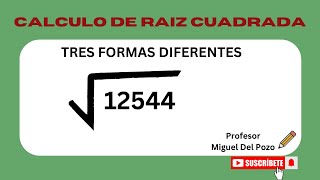 RAIZ CUADRADA 3 FORMAS DIFERENTES [upl. by Auqinot510]