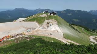 Waidring Steinplatte  Bau neuer Speicherteich August 2017 [upl. by Anaujait]