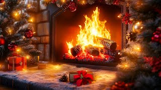 🔥 Cozy Christmas Fireplace Music LIVE 247 Fireplace with Christmas Music Ambience [upl. by Karleen527]