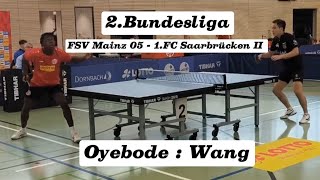 2Tischtennis Bundesliga  JOyebode2335TTR  LWang2376TTR [upl. by Lehar]