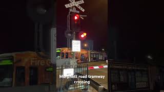 Morphett road tramway crossing with wch e bell [upl. by Tom801]