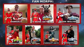 7 Red Rangers Morph Group Collabs Legendary Wild Force MMPR More [upl. by Aelc]