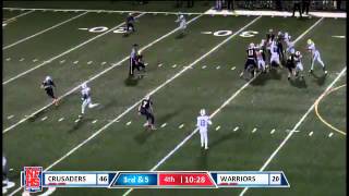 Lincoln Christian 33 yd td pass from Jared Bubak to Dylan Chicoine [upl. by Abshier515]