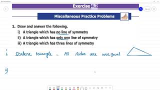 6 TN Maths Term III 4SYMMETRY Exercise 42 1 Draw and answer the following [upl. by Hanforrd]